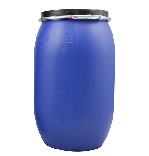 220l open top - plastic, barrel