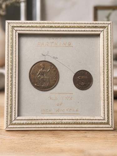 Vintage penny farthing - vintage, coin