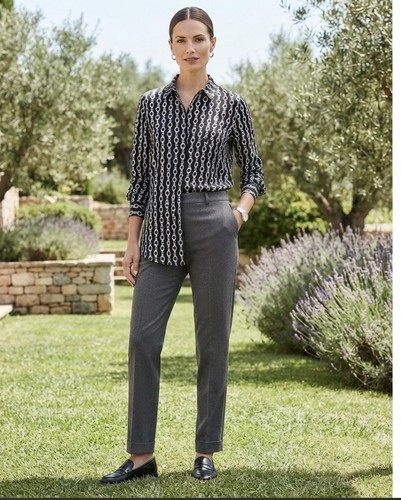 Zara long blouse - black, with