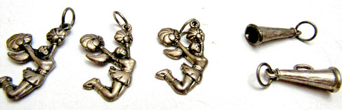 Five vintage silver tone - five,