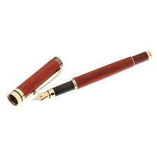 Durable Wooden Fountain Pen for Student Businessman Writing Equipment Brown
