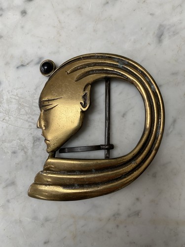 Vintage brass belt - vintage, buckle