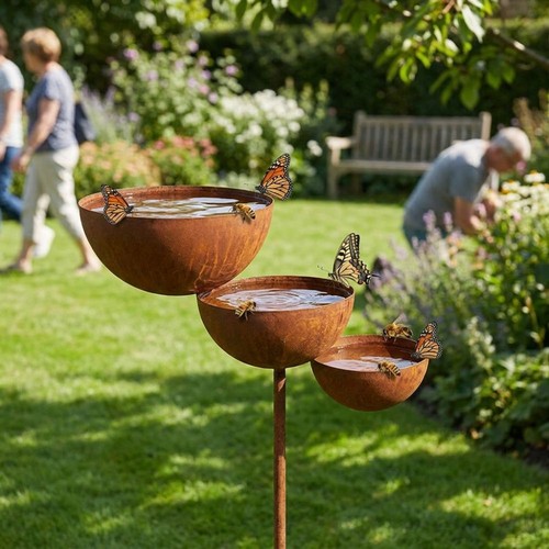 Tier bird bath vintage - bath, iron