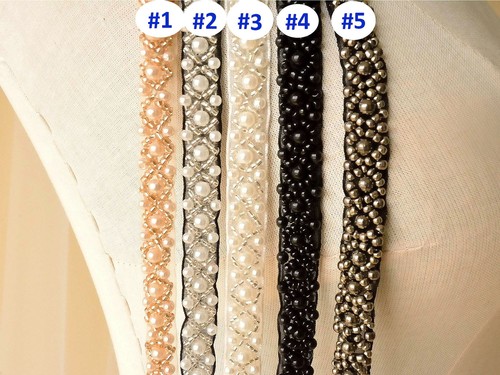 Yard pearl trim beaded - trim,