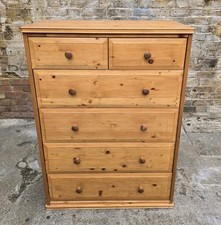 Pine vintage tallboy chest - pine,