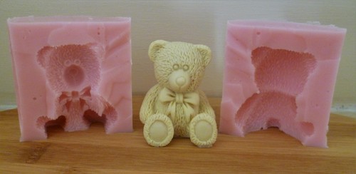 Teddy bear silicone mould - 3d,
