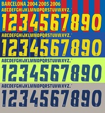 Name&Number Set For Barcelona La League&UEFA 2004/2005/2006 Football Soccer