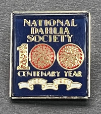 NATIONAL DAHLIA SOCIETY Pin Badge 100 CENTENARY YEAR 1881 - 1981