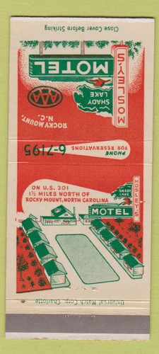 Matchbook cover mosley s - matchbook,
