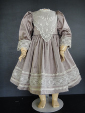 Purple Silk Dress For Vintage Doll 18-20" - Jumeau, Bru