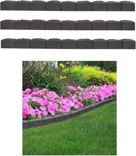 Grey roman stone rubber garden - grey,