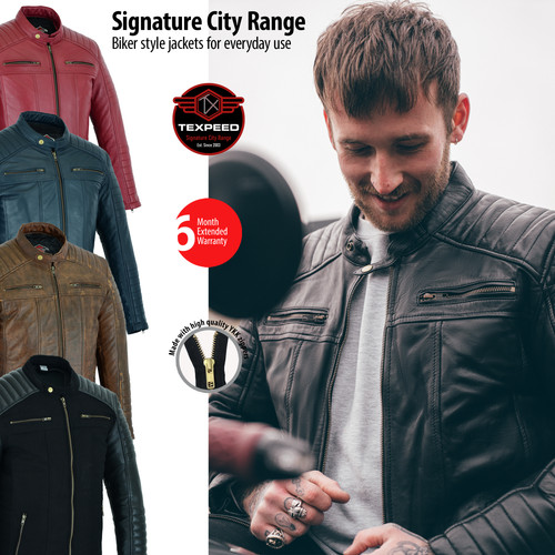 Mens leather casual biker - mens,