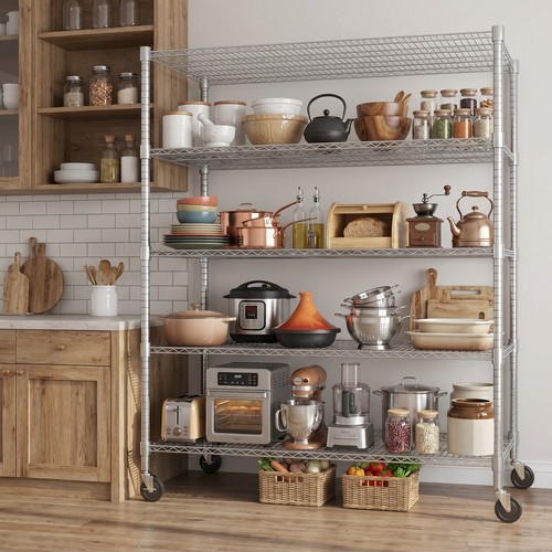 Wire shelving unit with - wire,