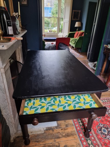 Antique pine kitchen table - pine,