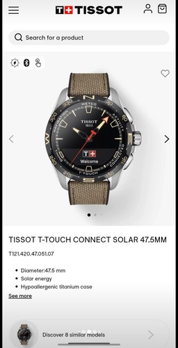 Tissot touch connect solar - t-touch,