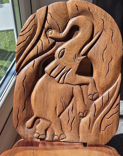 Hand carved wooden elephant - hand,