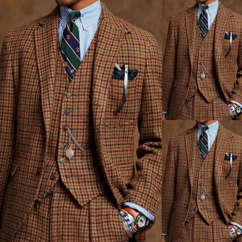 Houndstooth men suits single - houndstooth, men's