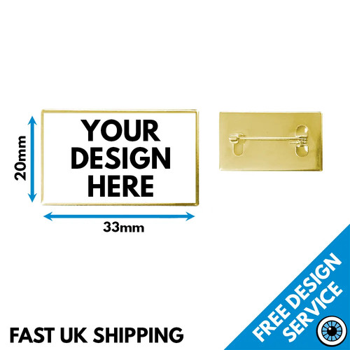 Rectangular custom badges - rectangular,