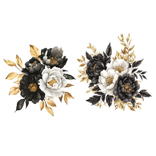 2pcs floral toilet - 2pcs,