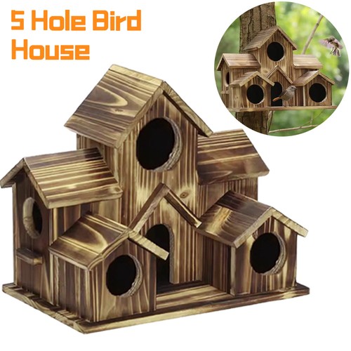 Hole outdoor wooden bird - 5,