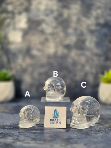 Skull clear quartz crystal - quartz,