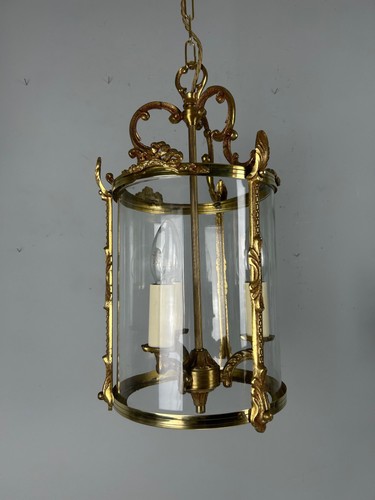 French gilded brass triple