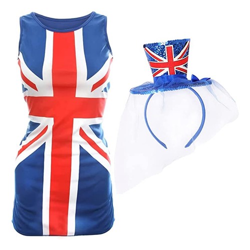 Ladies union jack dress - union,
