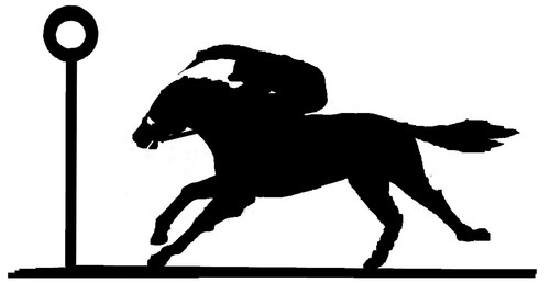Large horse racing weathervane - large,