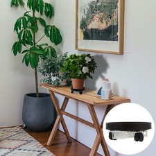 Indoor Outdoor Garden Patio Flower Pot Plant Stand Tray Holder with Wheels
