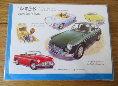 Mgb mgbgt blank greetings - mgbgt, card