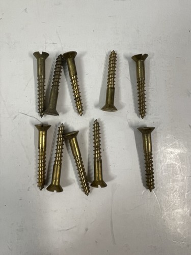Brass wood screws - wood, slotted