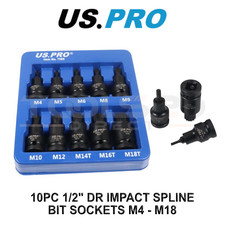 US PRO Tools 10pc 1/2" Drive