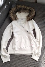 Hollister White Hoodie With