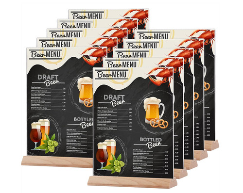 Acrylic table menu talkers - acrylic,