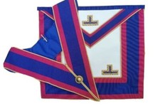 Masonic Mark Provincial Undress Apron & Collar FREE GLOVES *TOP QUALITY*