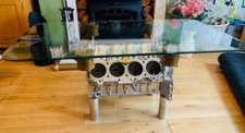 Rover V8 engine block 4.0 Coffee table wine rack  