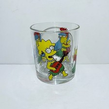 Nutella The Simpsons Glass Tumbler Lisa Maggie Twins Hawaii Vintage Fox 2000 