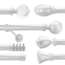 Chrome Curtain Pole 25mm Metal