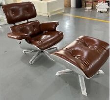 Aviator Eames  Lounge Chair & Ottoman Full Real Leather Armchair - Made to Order