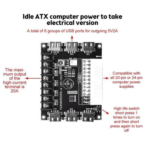 Pin 20pin atx - 24, pin/20pin