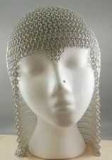 Chainmail Coif Chain mail Hood Aluminium Medieval Reenactment Armour