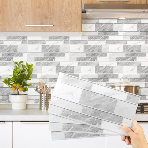 Tile stickers grey - tile, white