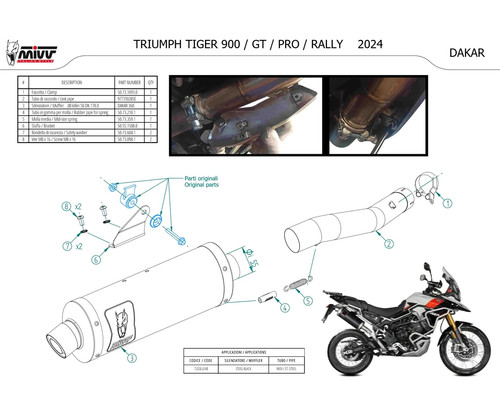 Mivv dakar black steel - black, exhaust