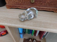 Cute Clear Glass Hippo