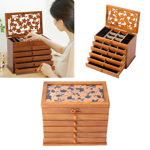 Large jewellery box wooden - large,