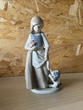 LLADRO Nao Girl with Dog Puppy