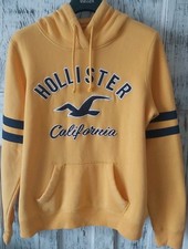 Hollister California Golden Yellow Hoodie Size L 24' Pit to Pit 25' Length Good