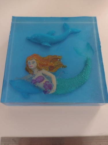 Handmade resin paperweight - resin,