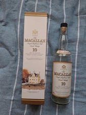 Vintage Macallan Highland Single Malt 10 Years Whisky Box Bottle Empty