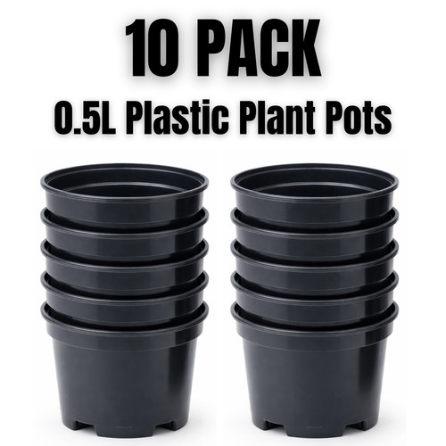 Plastic plant pots black - 0.5l,